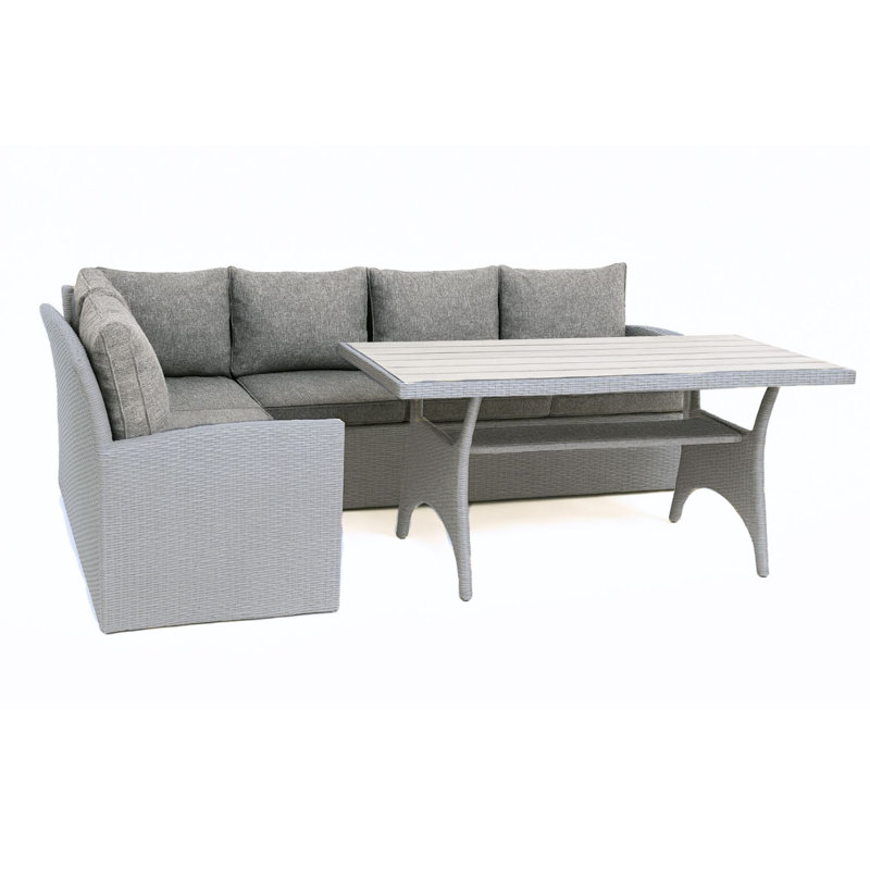 Wicker 5 - Person Garden Lounge Set with Cushions