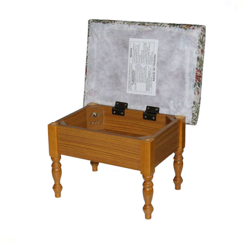 Tabouret de 10 pieds de hauteur en bois avec rangement, finition chêne