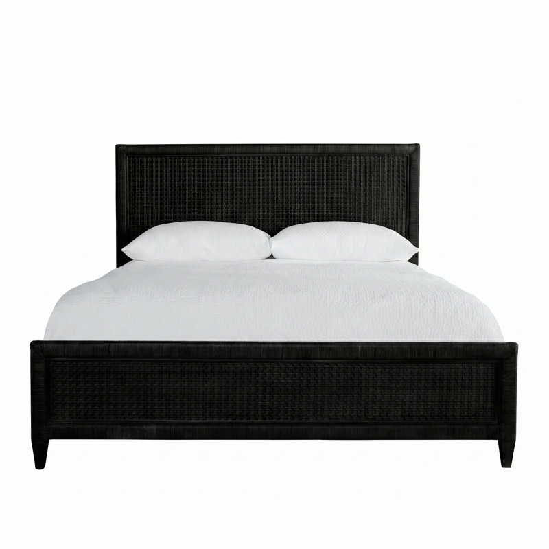 Naples Low Profile Standard Bed, Black, Queen