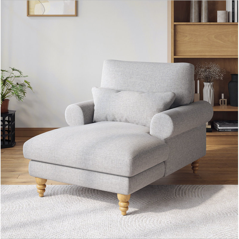Chaise longue rembourrée avec dossier réglable