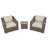 Courtyard Casual Tivoli 3 Pc Chat Set, Set Includes End Table & Two Club Chairs