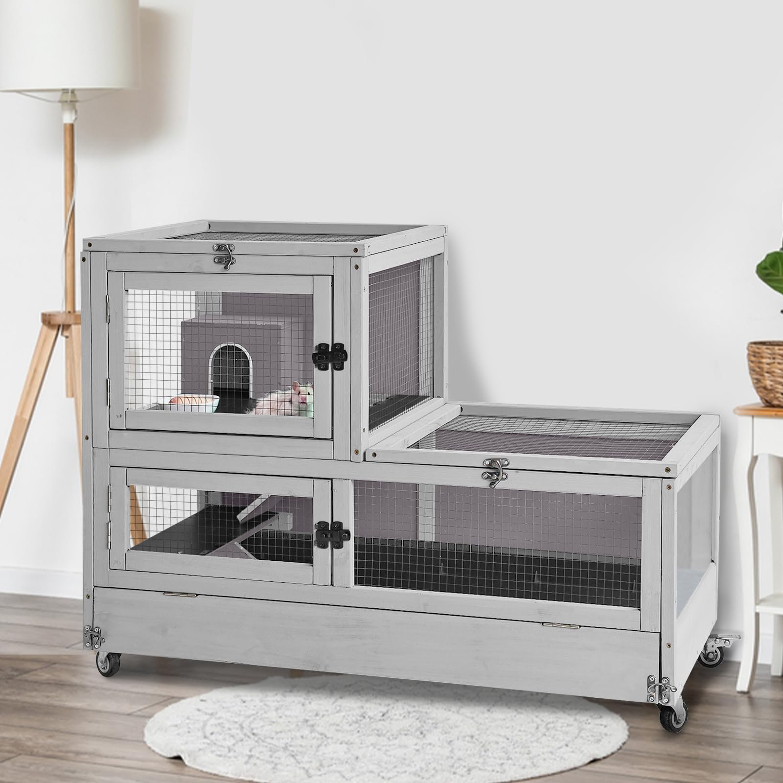 Tucker Murphy Pet™ Guinea Pig Cage 2 story Hamster Cage With Anti