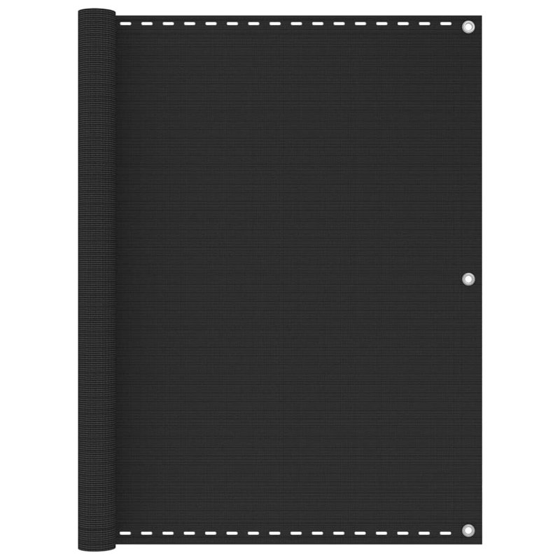 Écran de balcon en PEHD Vidaxl, Anthracite, L 118,1 po x P 47,2 po