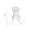 Tabouret de bar pivotant noir rustique réglable de 23 à 30 po avec siège en bois massif-50878598-19830068