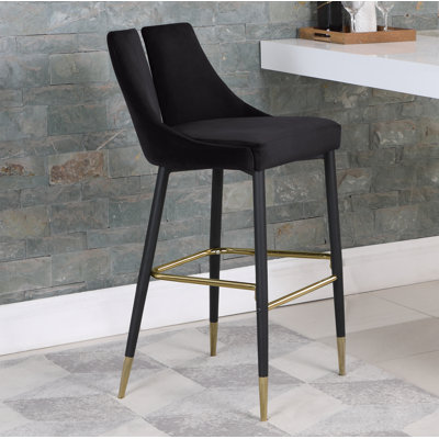 Cowans Upholstered Counter Stool with Metal Frame