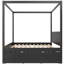 Lit plateforme en bois avec tête de lit, lit gigogne et rangement de tiroir sous le lit-133227582-133227584