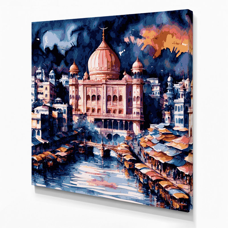 Art mural sur toile, cités, villes, Dhaka, H 12 po x l 12 po
