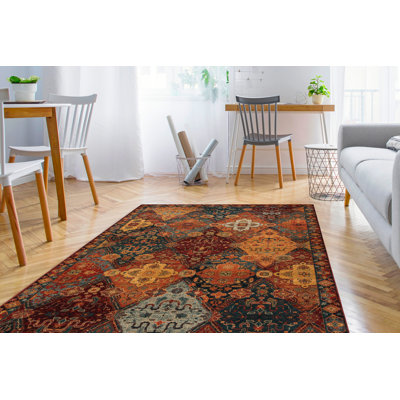 Desean Oriental Wool Area Rug