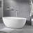 65'' x 29.5'' Freestanding Soaking Solid Surface Bathtub-77462641