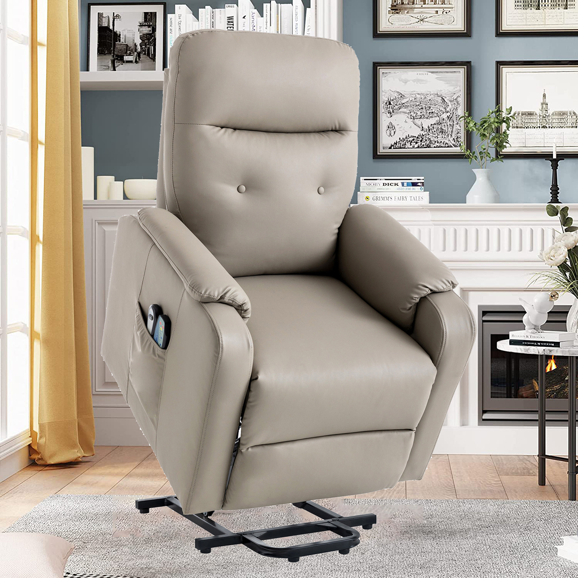 Inbox Zero Vegan Leather Heated Massage Chair & Reviews