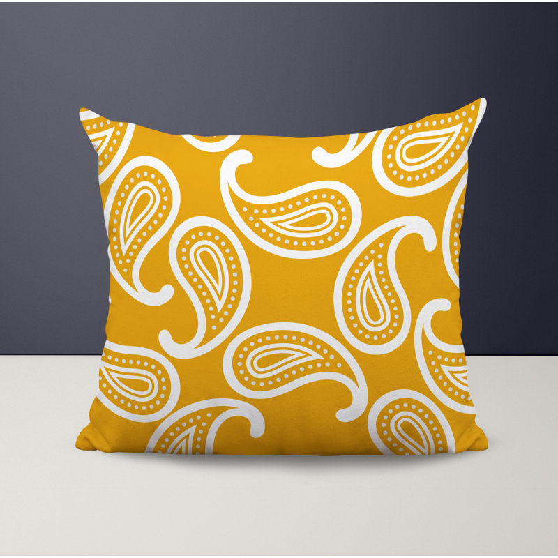 Housse et insert de coussin décoratif en polyester, L 19 po x H 19 po, Jaune
