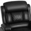 Fauteuil inclinable et chauffant de massage en simili cuir avec porte-gobelets Lumir-206942131