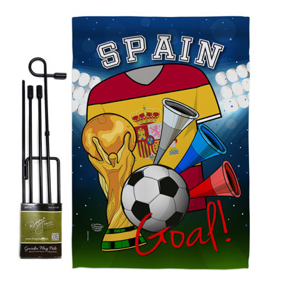 Ensemble de drapeaux 19 x 13 po en polyester Coupe du Monde