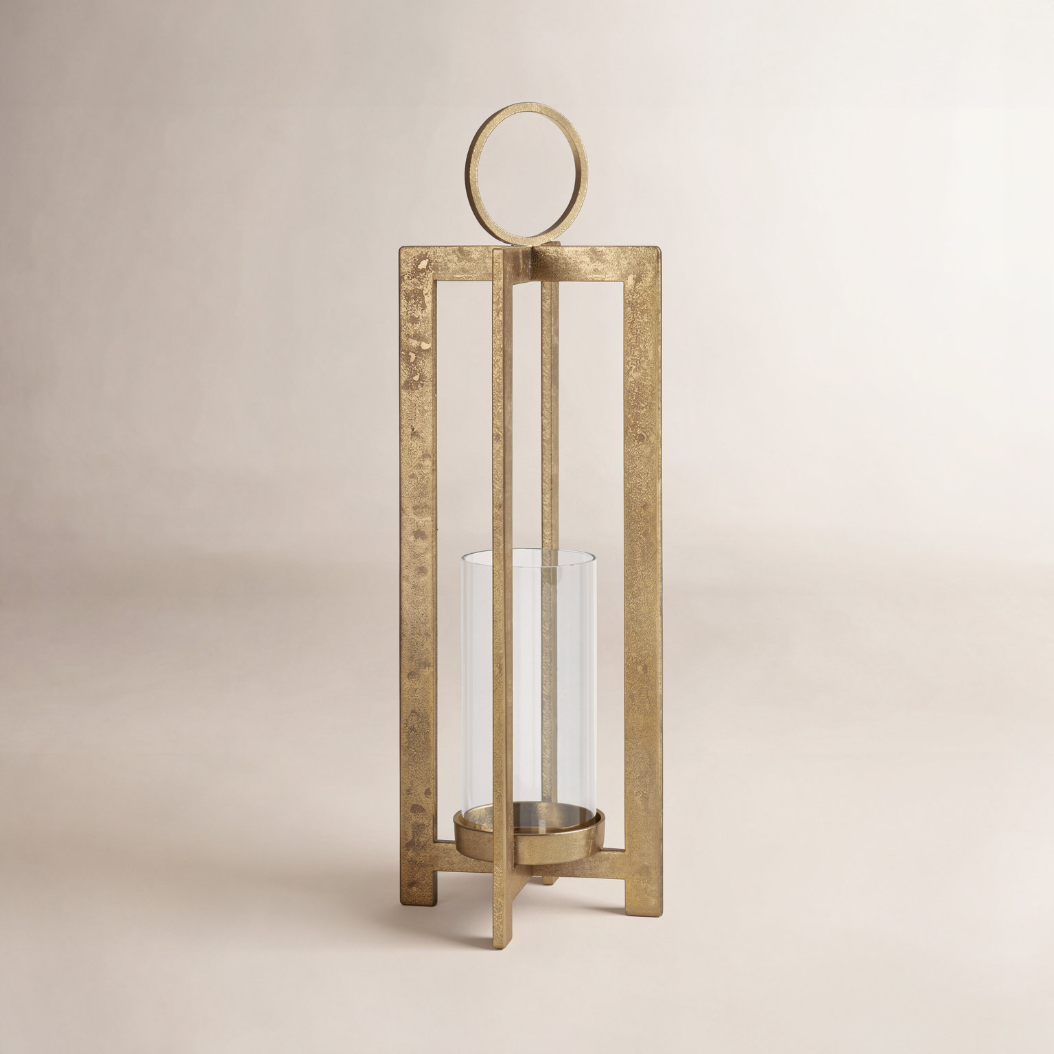 Barrow Lantern, Gold, 26" H x 8" W x 8" D