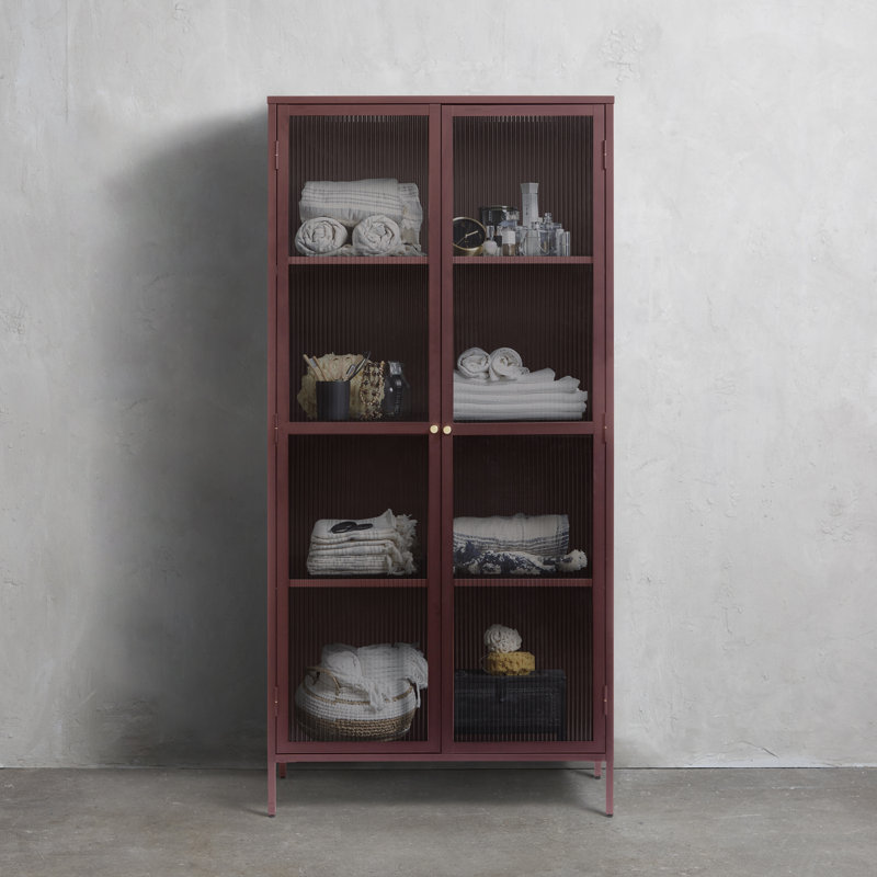 Damyla Display Cabinet, Red