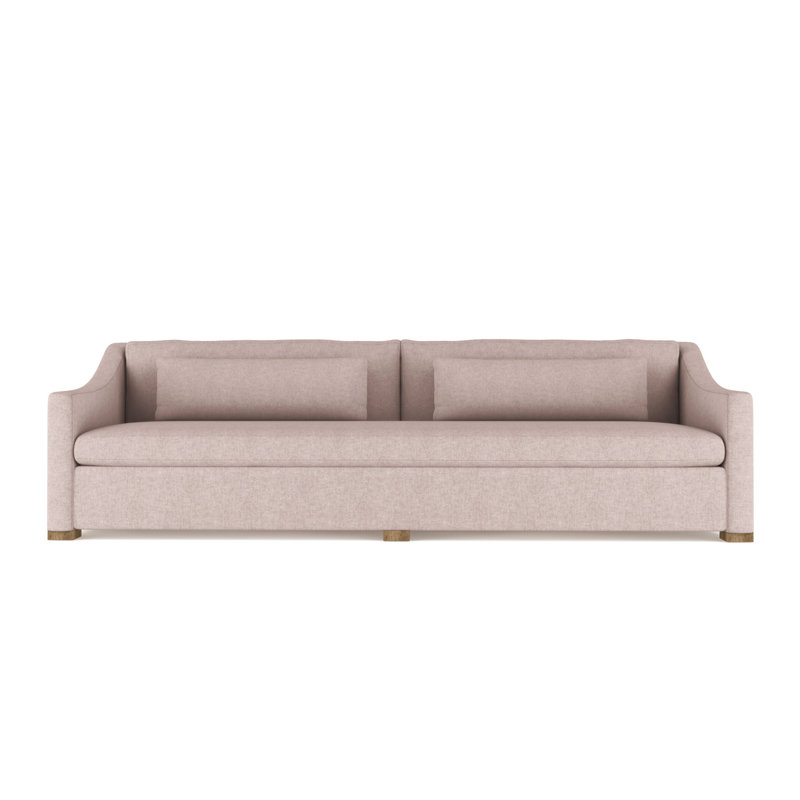 Crosby Slope Arm Sofa, Box Weave Linen Oyster, 32.5" H x 108" W x 43" D, Weathered