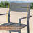 6-Person Patio Dining Set with 53" Metal Round Dining Table and 6 Stackable Armrest Chairs-1224839156