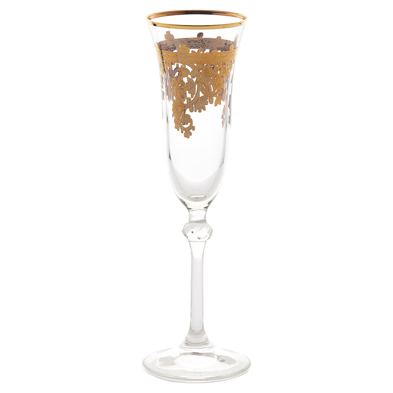 5oz. Handmade Crystal Flute Set