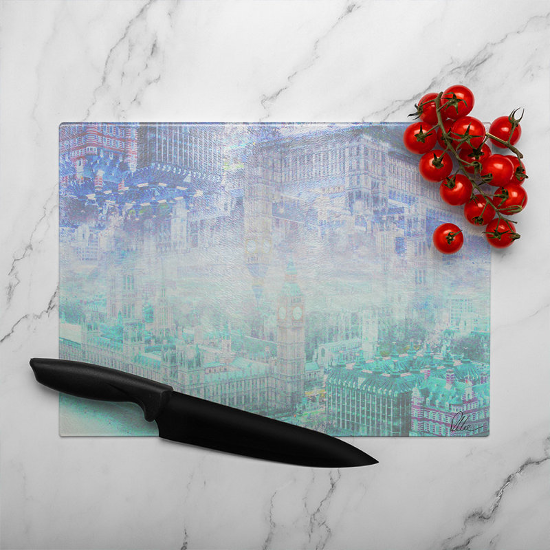Inception London Glass Chopping Board, 40cm L x 28cm W