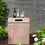Table de patio multifonctionnelle avec rangement, Mgo durable, design moderne, pour l'extérieur