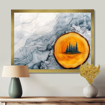 Dar Amber or du soleil rivière de cristal II - forêt, art mural
