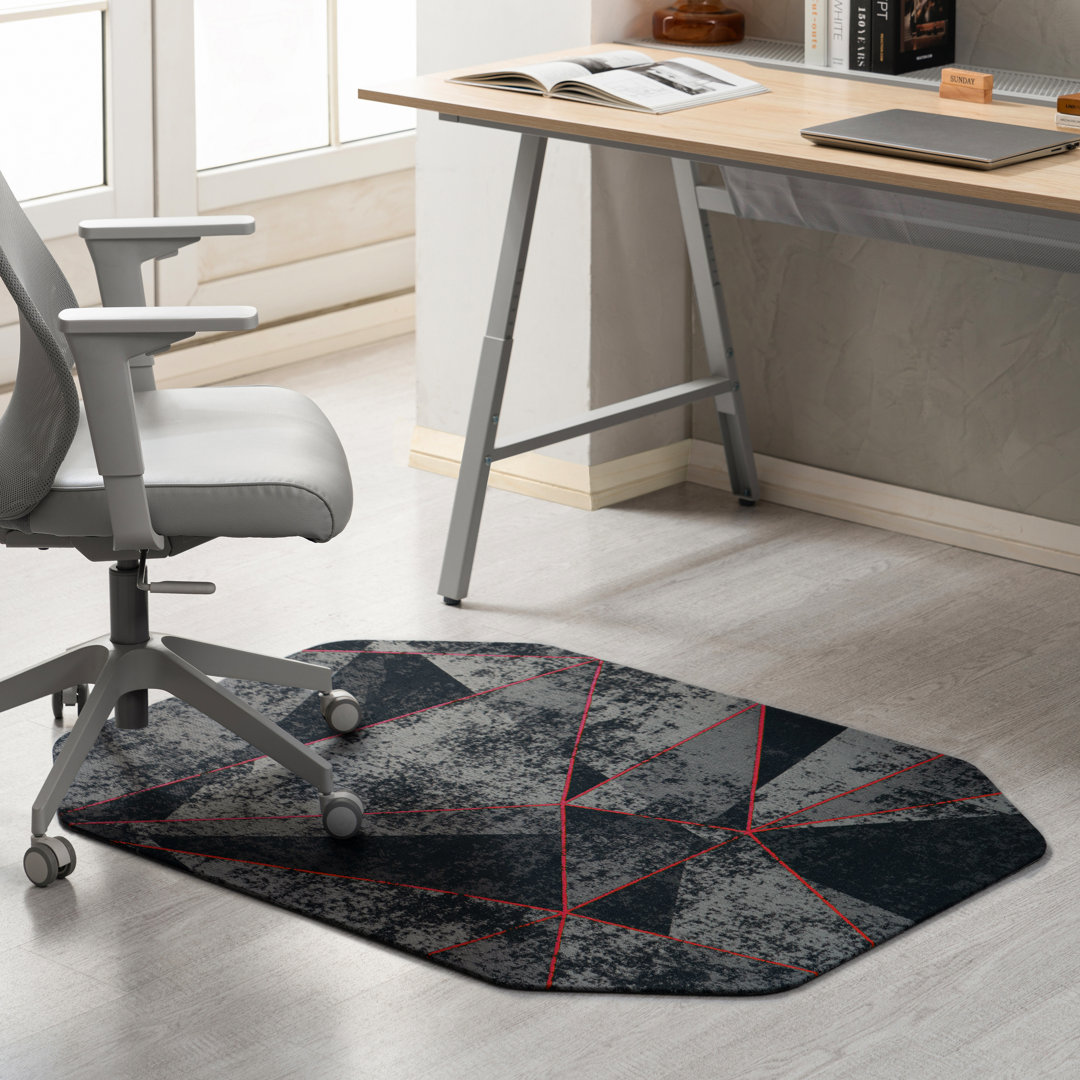  Cracked Ice Octagon Non-slip Desk Chair Mat Anji Mountain 