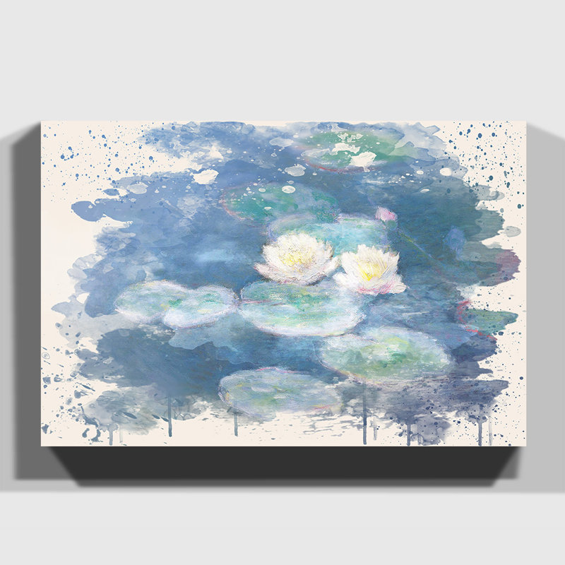 Lilly Pads by Claude Monet Painting on Canvas - Wrapped Canvas, 50cm H x 76cm W