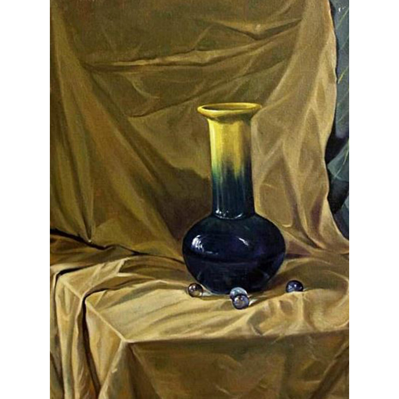Vase en marbre | Huile sur toile | Par Dipa Talukder