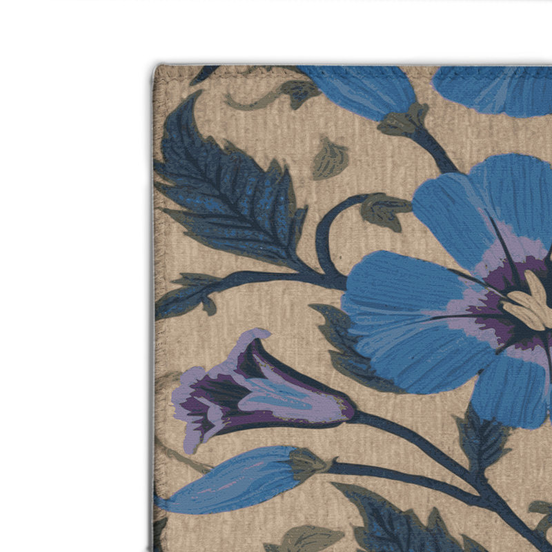 Tapis d'intérieur et d'extérieur gris Botanical, Rectangulaire 8 pi x 10 pi