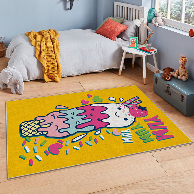 Tapis luxueux en polyester, 5,2 x 7,5 pi | Éponge stratifiée anti-dérapante 740 g / m² pour plus de durabilité | Antibactérien, facile à nettoyer, lavable à la machine à 86 ° F, superbe impression numérique sur tissu de velours