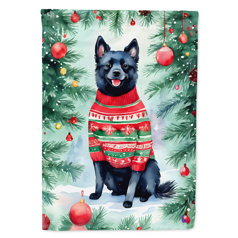 Polyester double face Noël, H 40 po x l 28 po