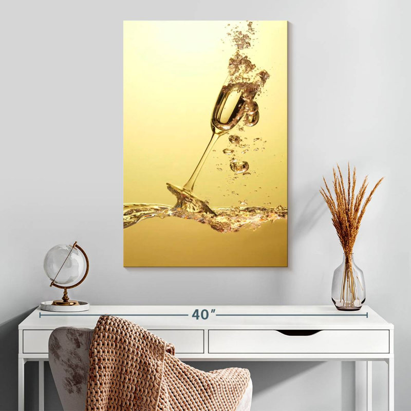 Yarlin Golden Champagne Splash, H 30 po x l 20 po