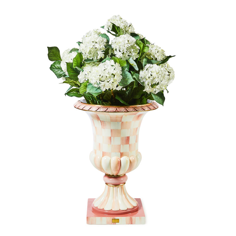 Rosy Check Pedestal Urn, 27" H x 19" W x 19" D
