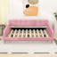 Upholstered Daybed with Linen Fabric and Wood Frame-1944196057-1944196056