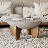 Curva Round Coffee Table With Wood Legs-1033277260