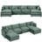 CloudHaven 130.7" U-Shaped Modular Sectional Sofa with 2 Movable Ottomans, 4-Seater Chenille Cloud Couch Set for Living Room, DIY Combination with High-Resiliency Memory Foam-1599235754