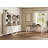 2 Piece Office Set, 56" Executive Desk, Bookcases With 5 Drawers And 2 Doors, White