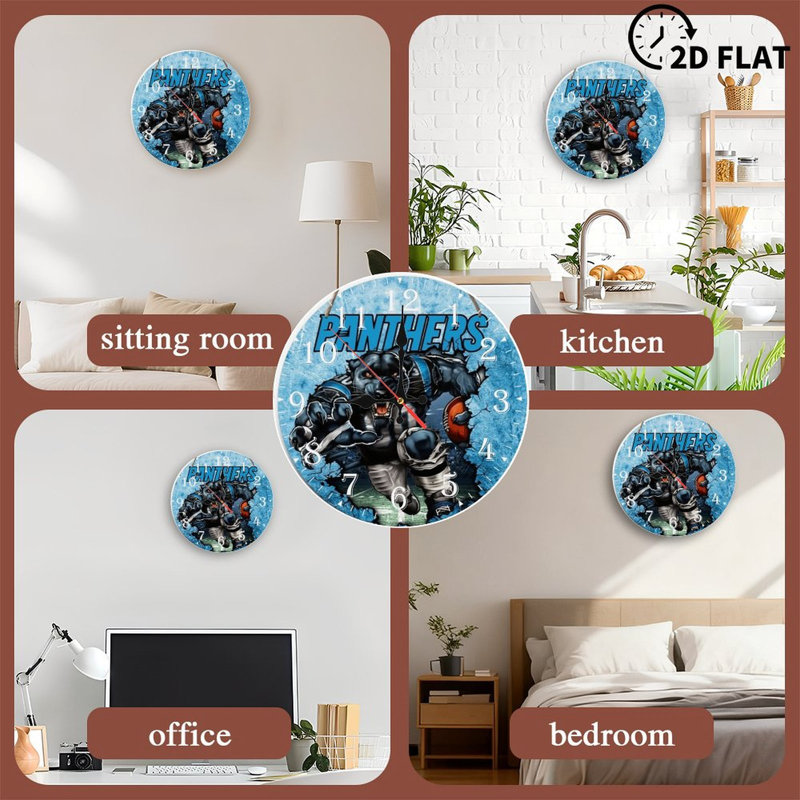 Horloge murale en bois 10 po, mouvement silencieux, à piles (piles AA non incluses), décor artistique, parfait pour les décorations