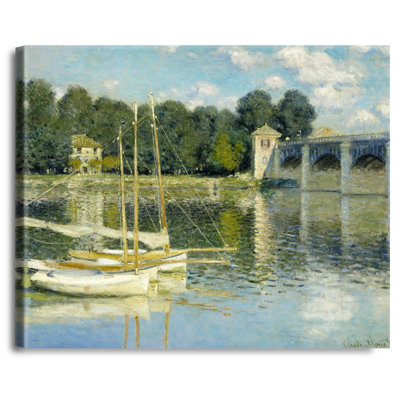 Le pont à Argenteuil, 1874 par Claude Monet, reproductions d'art classique sur toile, estampe numérique sur toile pour la décoration intérieure