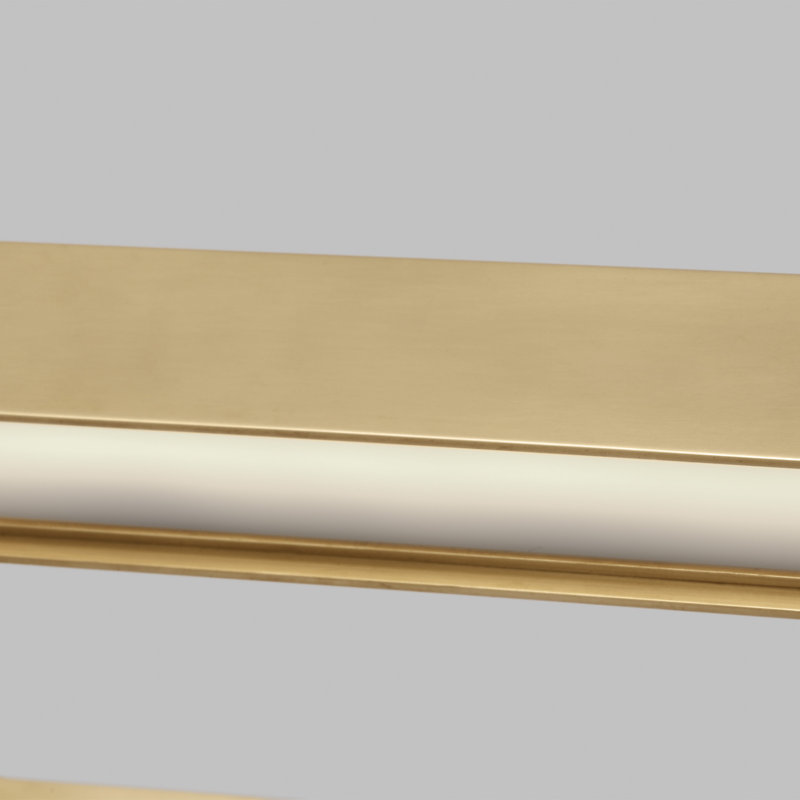 Bau Dimmable LED Wall Mounted Picture Light, Natural Brass, 3" H x 30" W x 8" D