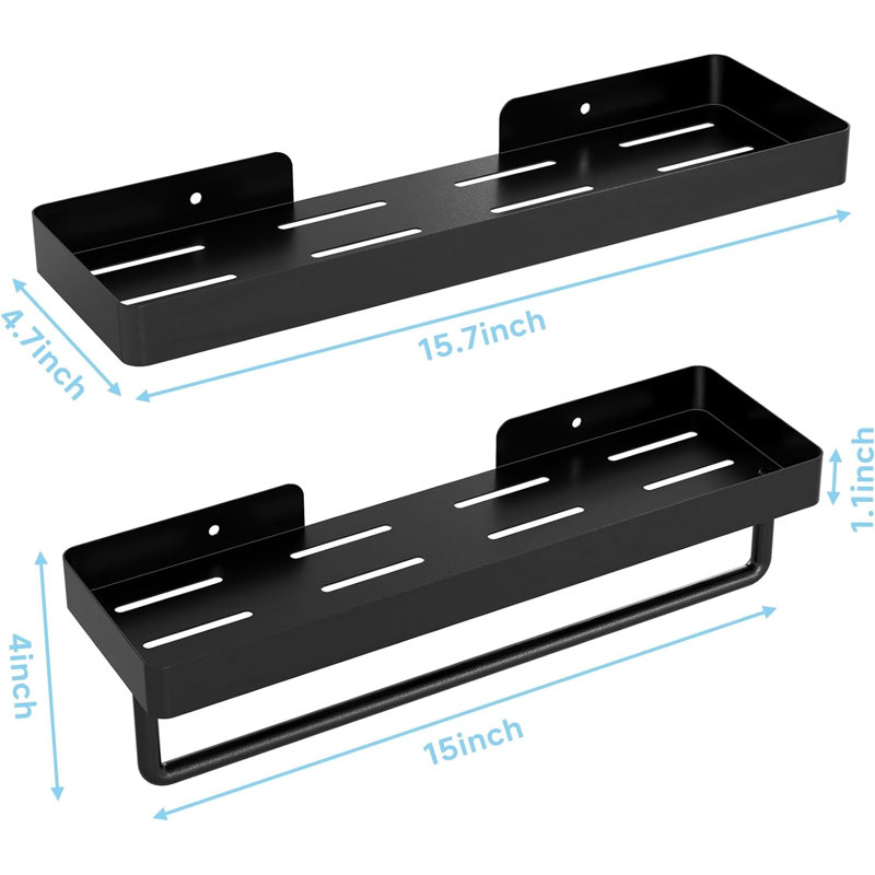 Eifion 2 Piece Metal Floating Shelf