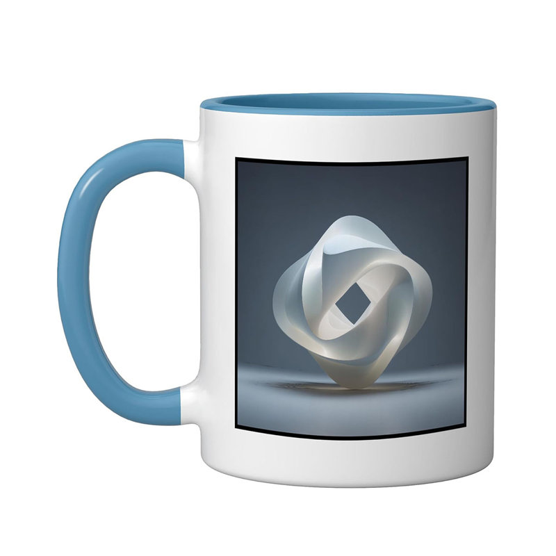 Abstract Geometric Sculpture Modern Ceramic Mug, 11oz