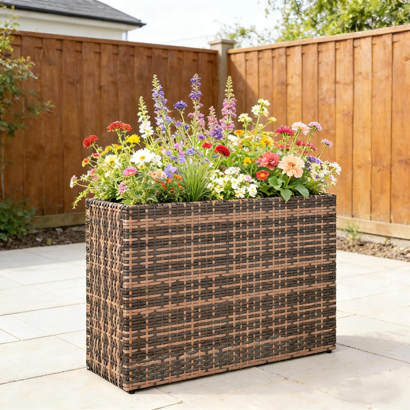 Jardinière surélevée moderne, lit surélevé pour jardin, Brown