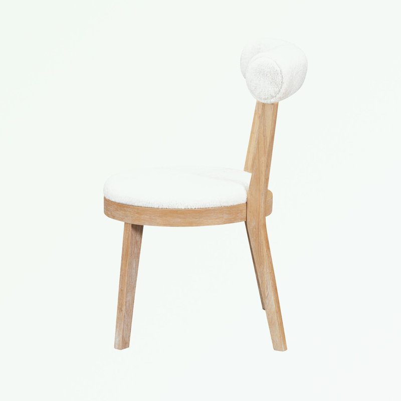 Set of 2 wooden frame Dining Chairs with soft cushion