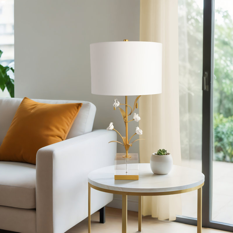29" Lonzell Floral Table Lamp