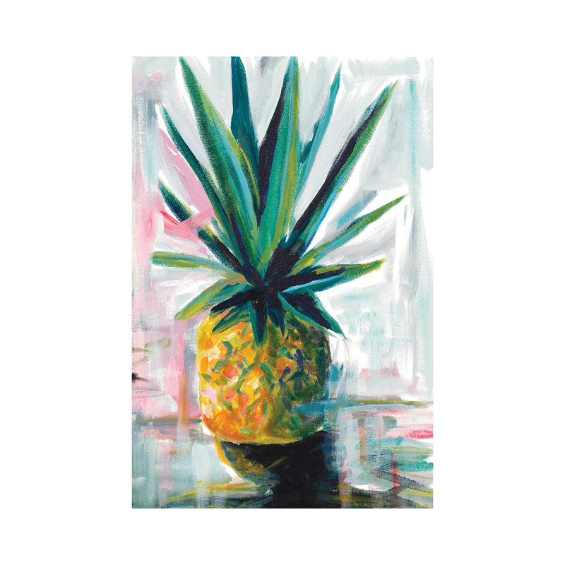 Pineapple by Andy Beauchamp - Wrapped Canvas Painting, 12" H x 8" W x 0.75" D
