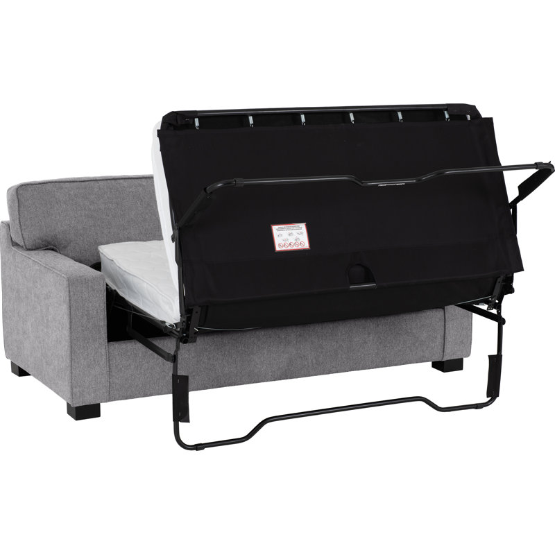Berthal 2 Seater Fabric Sofa Bed, Light Grey