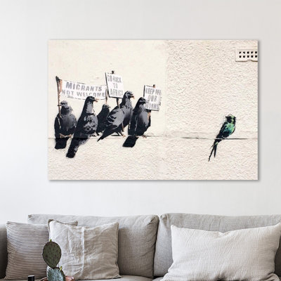 «L'immobilier» par Banksy, impression sur toile tendue