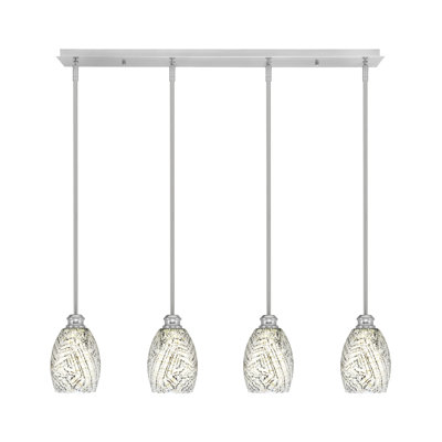 Edge 4 Light Linear Pendalier With 5" Glass