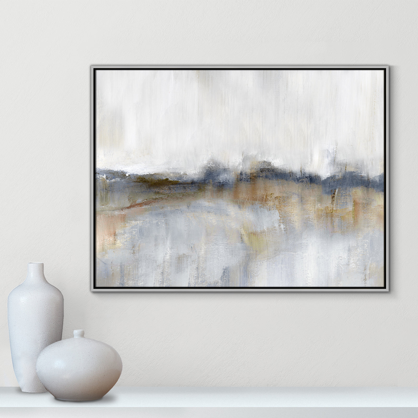 Autumnal Tide Print by Nan, 31.5" H x 41.5" W, Silver
